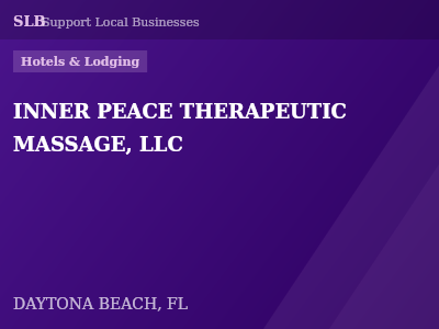 INNER PEACE THERAPEUTIC MASSAGE, LLC — Hotels & Lodging in DAYTONA BEACH, FL