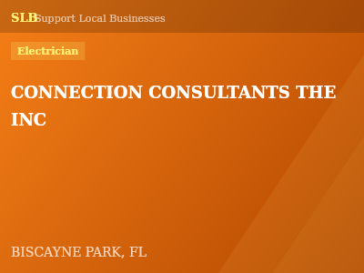 CONNECTION CONSULTANTS THE INC — Electrician in BISCAYNE PARK, FL