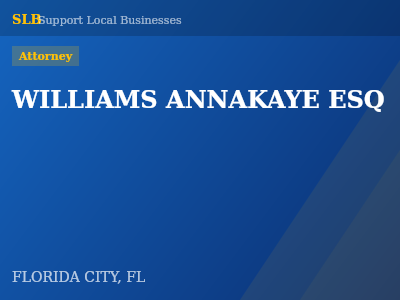 WILLIAMS ANNAKAYE ESQ — Attorney in FLORIDA CITY, FL