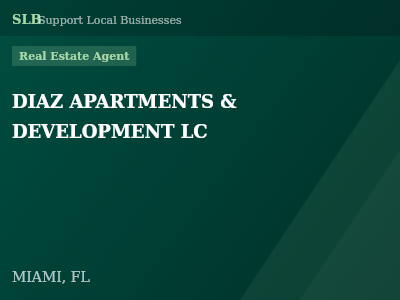 DIAZ APARTMENTS & DEVELOPMENT LC — Real Estate Agent in MIAMI, FL