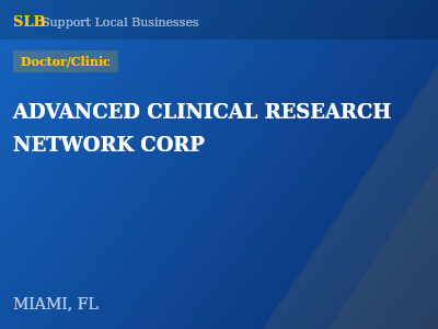 ADVANCED CLINICAL RESEARCH NETWORK CORP — Doctor/Clinic in MIAMI, FL