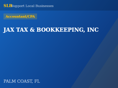 JAX TAX & BOOKKEEPING, INC — Accountant/CPA in PALM COAST, FL