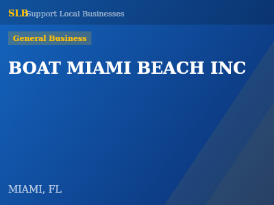 BOAT MIAMI BEACH INC — General Business in MIAMI, FL