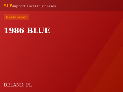 1986 BLUE — Restaurant in DELAND, FL