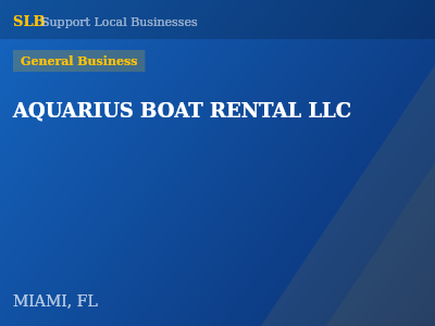 AQUARIUS BOAT RENTAL LLC — General Business in MIAMI, FL
