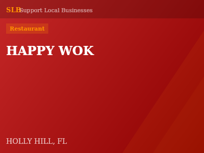 HAPPY WOK — Restaurant in HOLLY HILL, FL