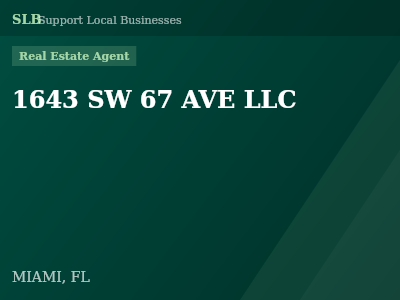 1643 SW 67 AVE LLC — Real Estate Agent in MIAMI, FL