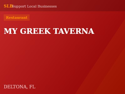 MY GREEK TAVERNA — Restaurant in DELTONA, FL