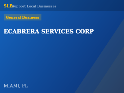 ECABRERA SERVICES CORP — General Business in MIAMI, FL