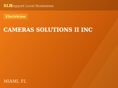 CAMERAS SOLUTIONS II INC — Electrician in MIAMI, FL