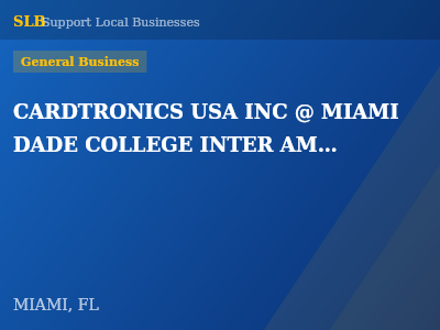 CARDTRONICS USA INC @ MIAMI DADE COLLEGE INTER AMERICAN — General Business in MIAMI, FL