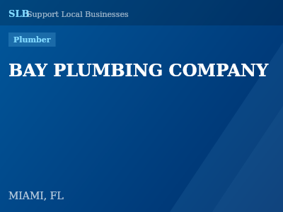 BAY PLUMBING COMPANY — Plumber in MIAMI, FL
