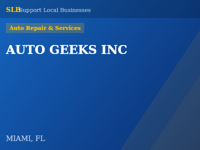 AUTO GEEKS INC — Auto Repair & Services in MIAMI, FL