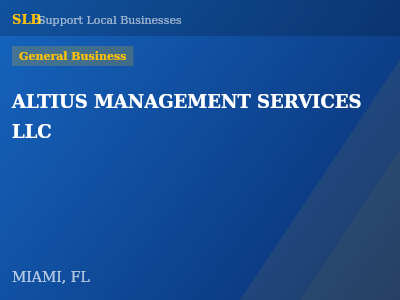 ALTIUS MANAGEMENT SERVICES LLC — General Business in MIAMI, FL
