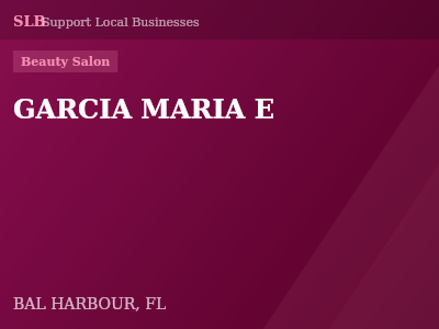 GARCIA MARIA E — Beauty Salon in BAL HARBOUR, FL