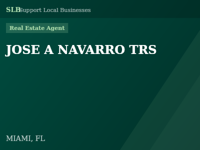 JOSE A NAVARRO TRS — Real Estate Agent in MIAMI, FL
