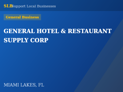 GENERAL HOTEL & RESTAURANT SUPPLY CORP — General Business in MIAMI LAKES, FL