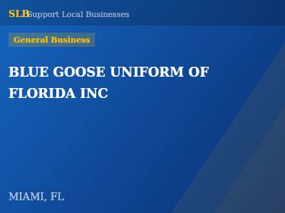 BLUE GOOSE UNIFORM OF FLORIDA INC — General Business in MIAMI, FL