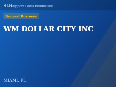 WM DOLLAR CITY INC — General Business in MIAMI, FL