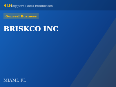 BRISKCO INC — General Business in MIAMI, FL