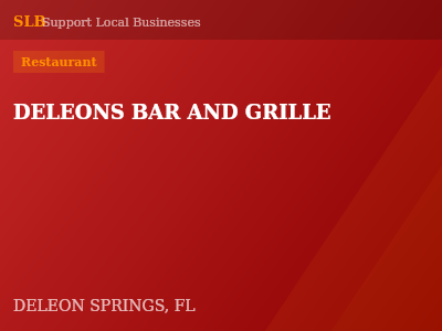 DELEONS BAR AND GRILLE — Restaurant in DELEON SPRINGS, FL