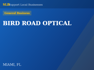 BIRD ROAD OPTICAL — General Business in MIAMI, FL