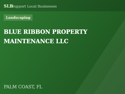 BLUE RIBBON PROPERTY MAINTENANCE LLC — Landscaping in PALM COAST, FL