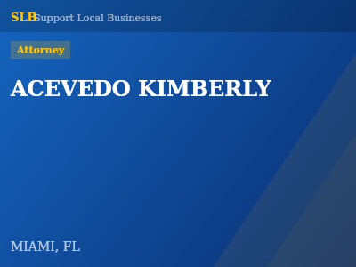 ACEVEDO KIMBERLY — Attorney in MIAMI, FL