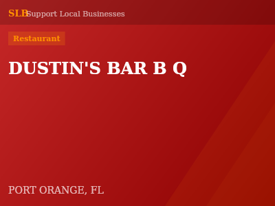 DUSTIN'S BAR B Q — Restaurant in PORT ORANGE, FL