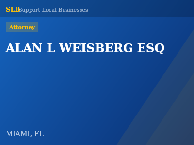 ALAN L WEISBERG ESQ — Attorney in MIAMI, FL