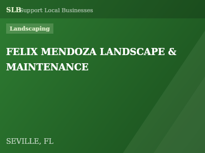 FELIX MENDOZA LANDSCAPE & MAINTENANCE — Landscaping in SEVILLE, FL