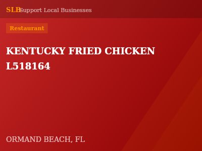 KENTUCKY FRIED CHICKEN L518164 — Restaurant in ORMAND BEACH, FL