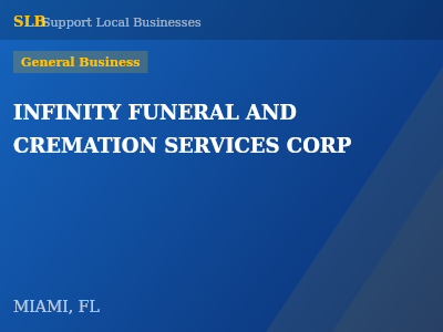 INFINITY FUNERAL AND CREMATION SERVICES CORP — General Business in MIAMI, FL