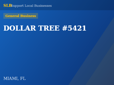 DOLLAR TREE #5421 — General Business in MIAMI, FL