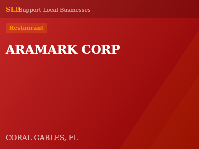 ARAMARK CORP — Restaurant in CORAL GABLES, FL