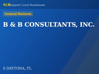 B & B CONSULTANTS, INC. — General Business in S DAYTONA, FL