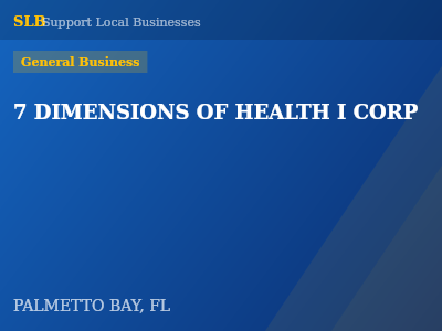 7 DIMENSIONS OF HEALTH I CORP — General Business in PALMETTO BAY, FL