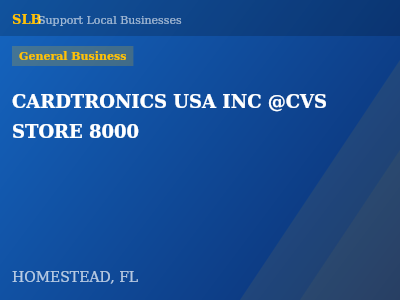 CARDTRONICS USA INC @CVS STORE 8000 — General Business in HOMESTEAD, FL