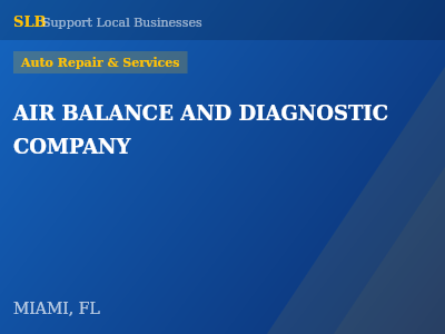AIR BALANCE AND DIAGNOSTIC COMPANY — Auto Repair & Services in MIAMI, FL