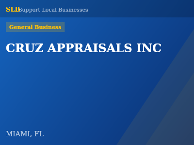 CRUZ APPRAISALS INC — General Business in MIAMI, FL