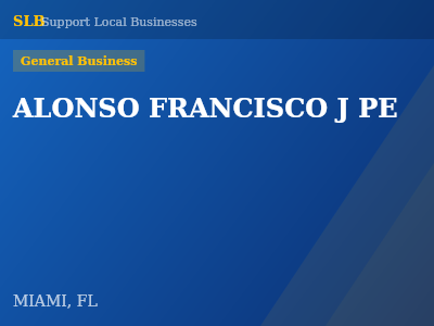 ALONSO FRANCISCO J PE — General Business in MIAMI, FL