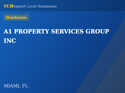 A1 PROPERTY SERVICES GROUP INC — Handyman in MIAMI, FL