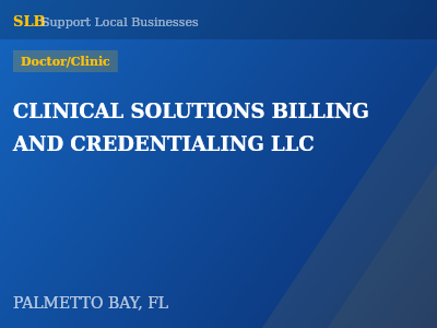 CLINICAL SOLUTIONS BILLING AND CREDENTIALING LLC — Doctor/Clinic in PALMETTO BAY, FL