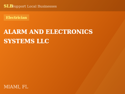 ALARM AND ELECTRONICS SYSTEMS LLC — Electrician in MIAMI, FL