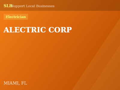 ALECTRIC CORP — Electrician in MIAMI, FL
