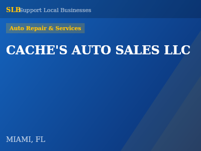 CACHE'S AUTO SALES LLC — Auto Repair & Services in MIAMI, FL