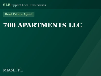 700 APARTMENTS LLC — Real Estate Agent in MIAMI, FL
