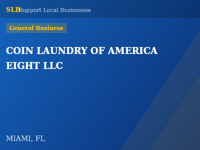 COIN LAUNDRY OF AMERICA EIGHT LLC — General Business in MIAMI, FL