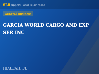 GARCIA WORLD CARGO AND EXP SER INC — General Business in HIALEAH, FL