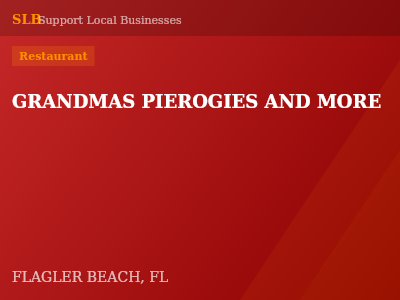 GRANDMAS PIEROGIES AND MORE — Restaurant in FLAGLER BEACH, FL